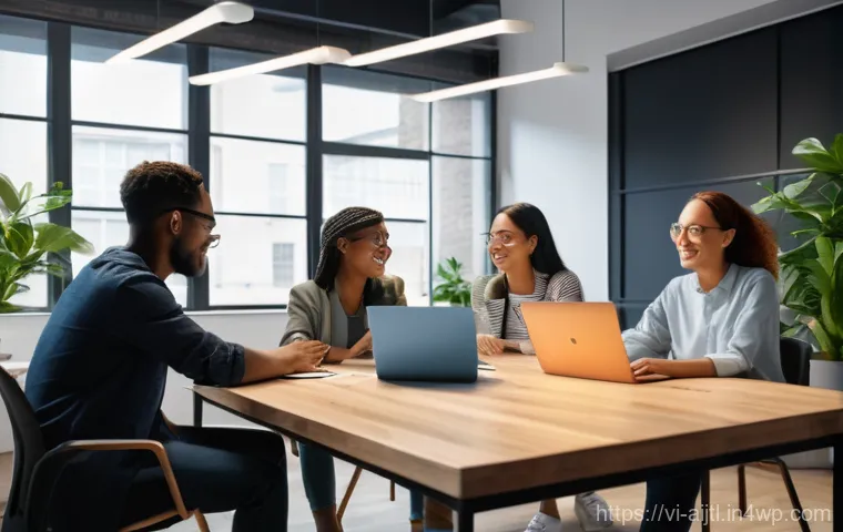 AI 시스템에서의 편향성을 줄이기 위한 벤처 기업 사례 - **Prompt 1: Inclusive AI Development Team**
    "A vibrant and modern co-working space bathed in war...