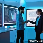 Home 12 AI 바이어스 완화 및 감지 교육 자료 개발 - A diverse group of young adult AI researchers and engineers, both male and female, collaborating int...