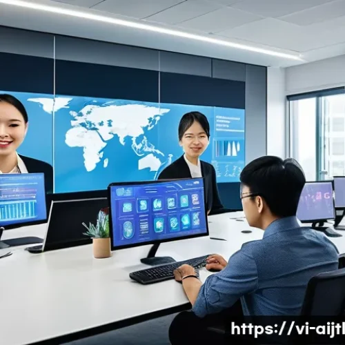 AI 바이어스 감지와 완화를 위한 문화적 접근 - A diverse group of Vietnamese AI developers and cultural experts collaborating in a modern office se...