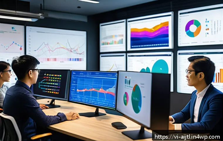 AI 바이어스 완화를 위한 훈련 데이터 구성 방법 - A diverse group of Vietnamese data scientists and AI researchers collaborating in a modern office en...